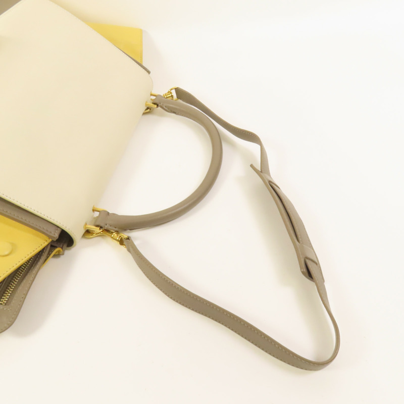 CELINE 牛皮皮革Trapeze金扣手挽肩背兩用袋-5