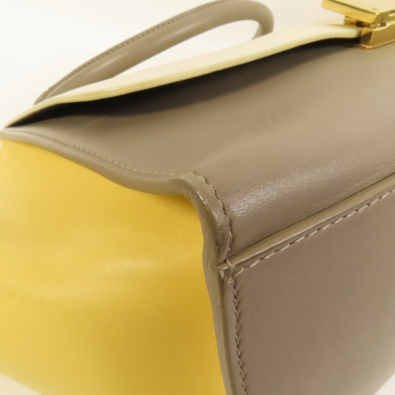CELINE 牛皮皮革Trapeze金扣手挽肩背兩用袋-11