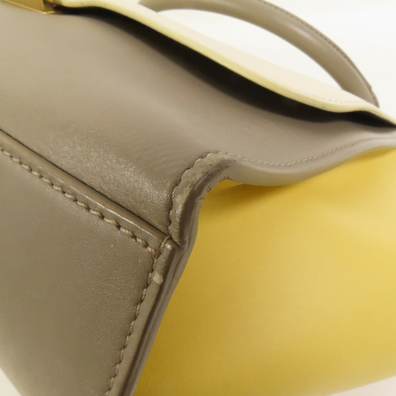 CELINE 牛皮皮革Trapeze金扣手挽肩背兩用袋-12