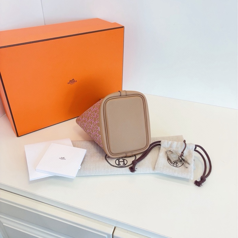 【全新全套🆕】Hermes Picotin micro14迷你菜籃子 Lucky Daisy奶茶小雛菊 手提包-4