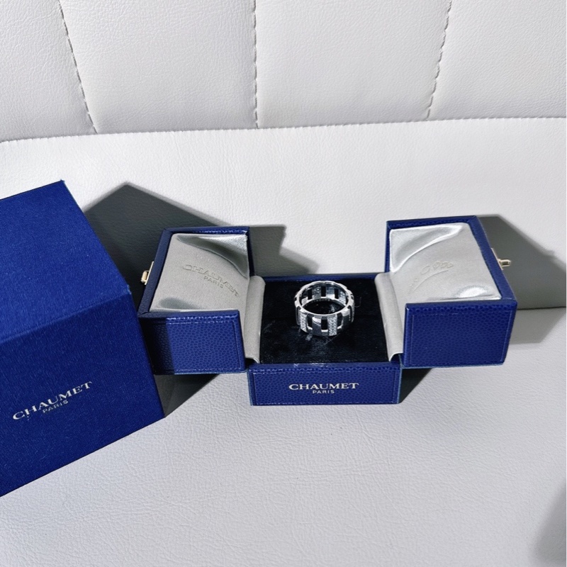尚美 chaumet class one 白金鑲鑽戒指，57 號-1