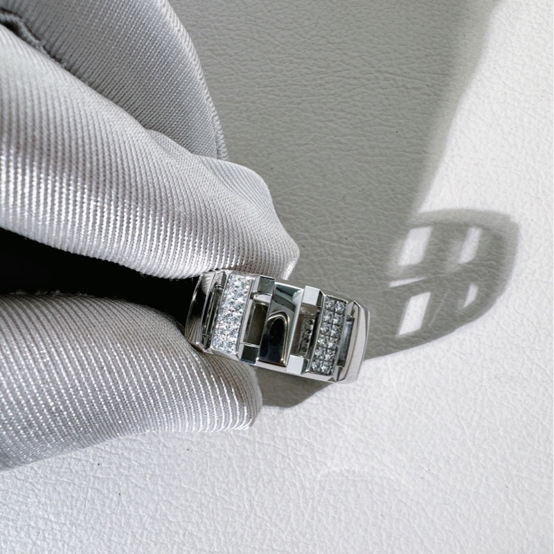 尚美 chaumet class one 白金鑲鑽戒指，57 號-4