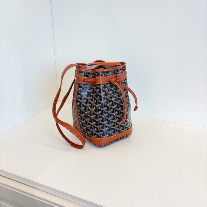 【99新🆕】Goyard Petit Flot抽繩水桶包 爆款焦糖色老花  單肩包-1