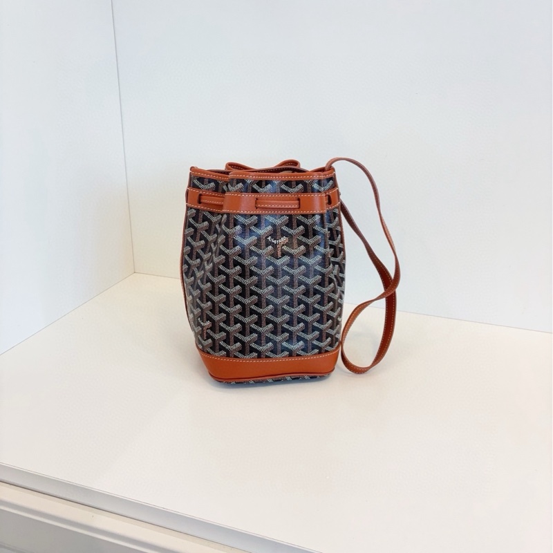 【99新🆕】Goyard Petit Flot抽繩水桶包 爆款焦糖色老花  單肩包-2