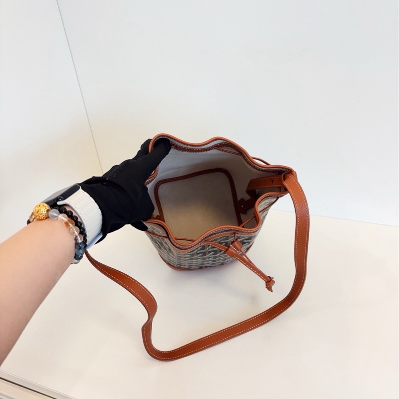 【99新🆕】Goyard Petit Flot抽繩水桶包 爆款焦糖色老花  單肩包-6
