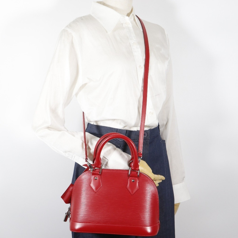 路易威登 Alma BB 手提包，兩用肩背包，M41160，Epi 皮革，2013 年款，紅色，MI3173，兩用，雙拉鍊，BB，女士-17