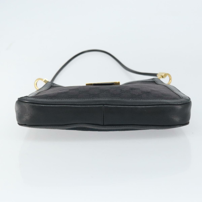 【日本直送】GUCCI GG帆布肩背包 黑色 金色 001 4142 正品 ep12350-4
