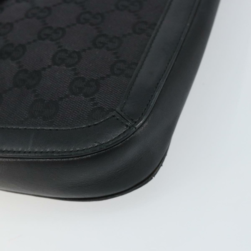 【日本直送】GUCCI GG帆布肩背包 黑色 金色 001 4142 正品 ep12350-8