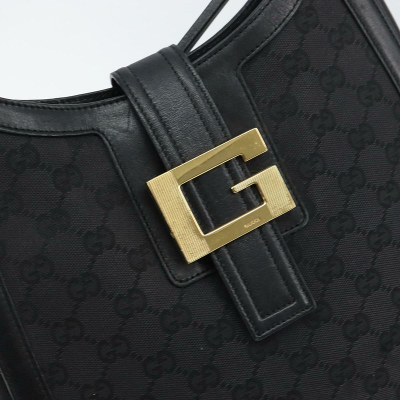 【日本直送】GUCCI GG帆布肩背包 黑色 金色 001 4142 正品 ep12350-9