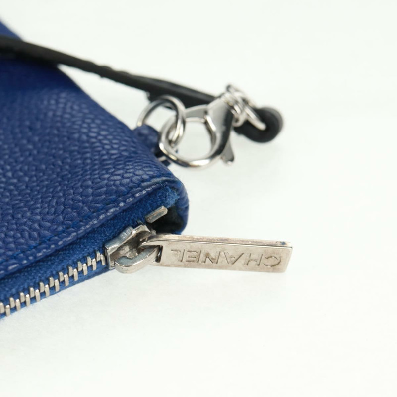 【日本直送】香奈兒 (CHANEL) Matelasse 托特包，魚子醬紋皮革，海軍藍，銀色雙C標誌，正品編號 166301M-16