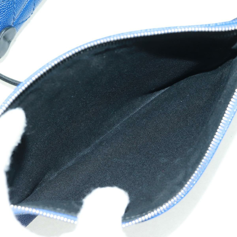 【日本直送】香奈兒 (CHANEL) Matelasse 托特包，魚子醬紋皮革，海軍藍，銀色雙C標誌，正品編號 166301M-17