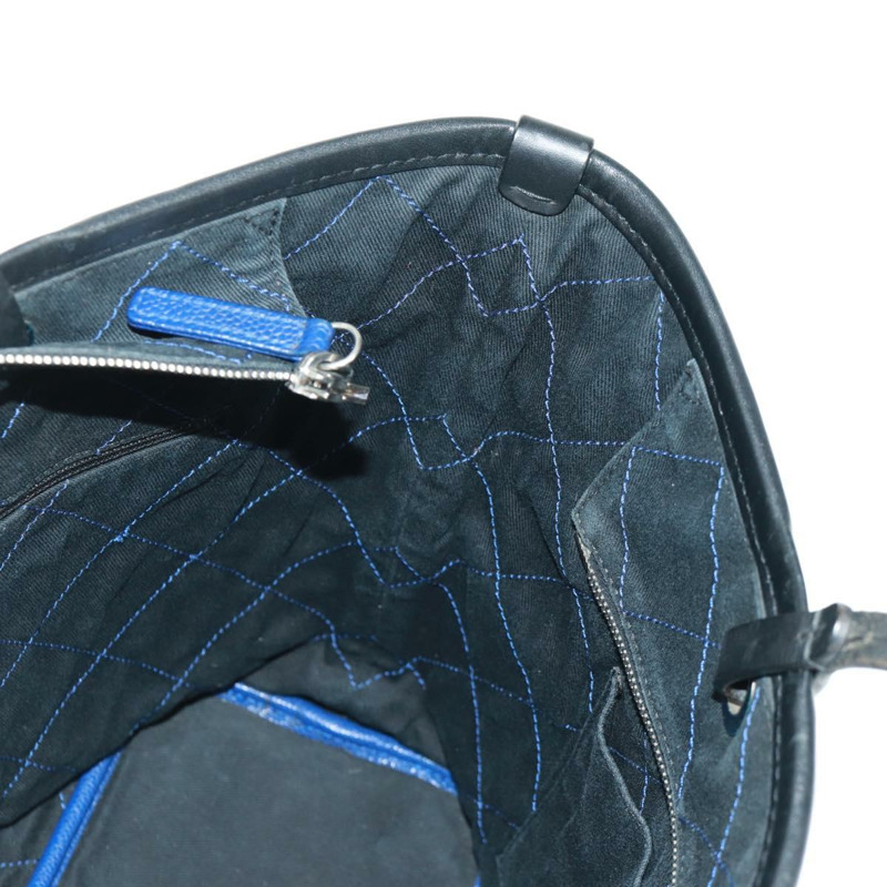 【日本直送】香奈兒 (CHANEL) Matelasse 托特包，魚子醬紋皮革，海軍藍，銀色雙C標誌，正品編號 166301M-22