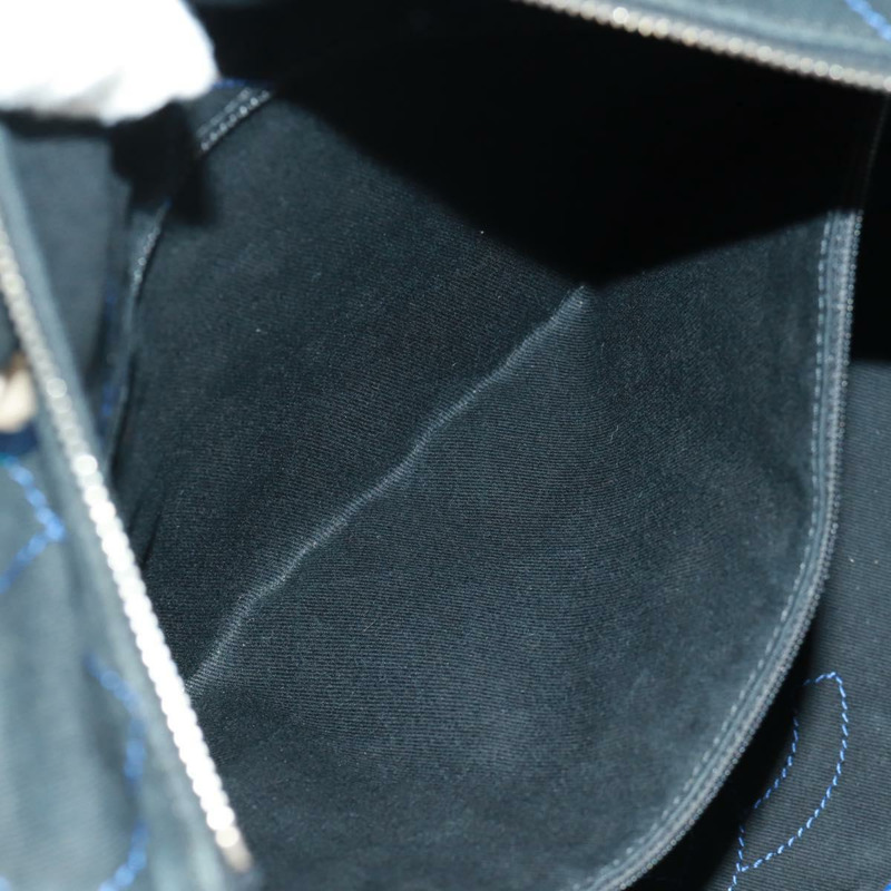 【日本直送】香奈兒 (CHANEL) Matelasse 托特包，魚子醬紋皮革，海軍藍，銀色雙C標誌，正品編號 166301M-25