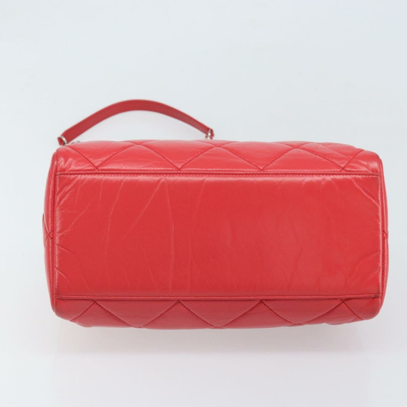 【日本直送】香奈兒鏈條波士頓包 皮革 兩用 紅色 銀色 CC 標誌 正品 169810SAM-11