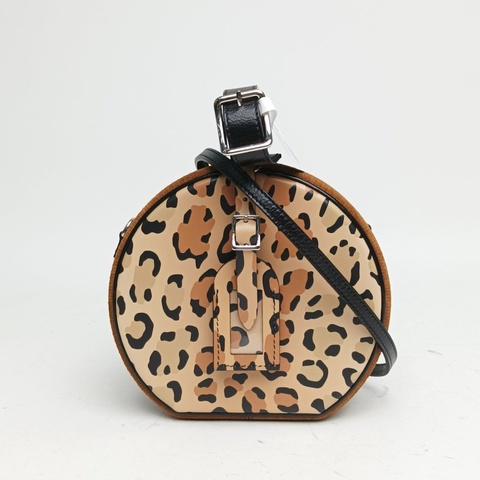 LOUIS VUITTON 硬圓餅中號17.5拼色PVC2018老花豹紋肩背包