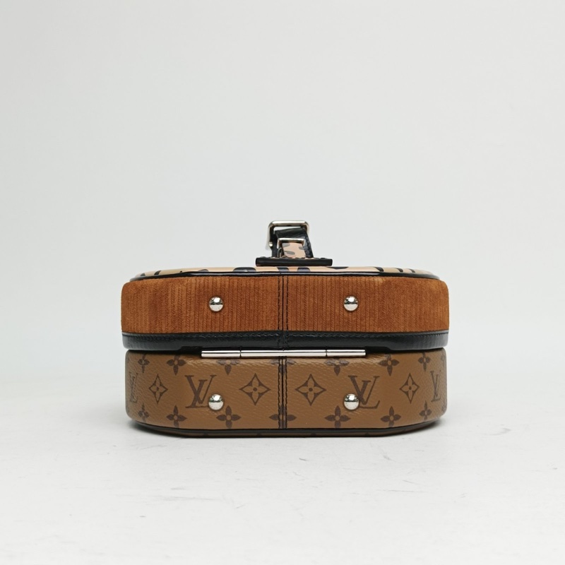LOUIS VUITTON 硬圓餅中號17.5拼色PVC2018老花豹紋肩背包-3