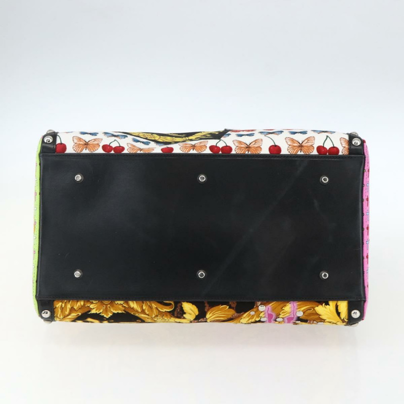 【日本直送】范思哲波士頓包 帆布 黑銀 正品 168358SAV-8