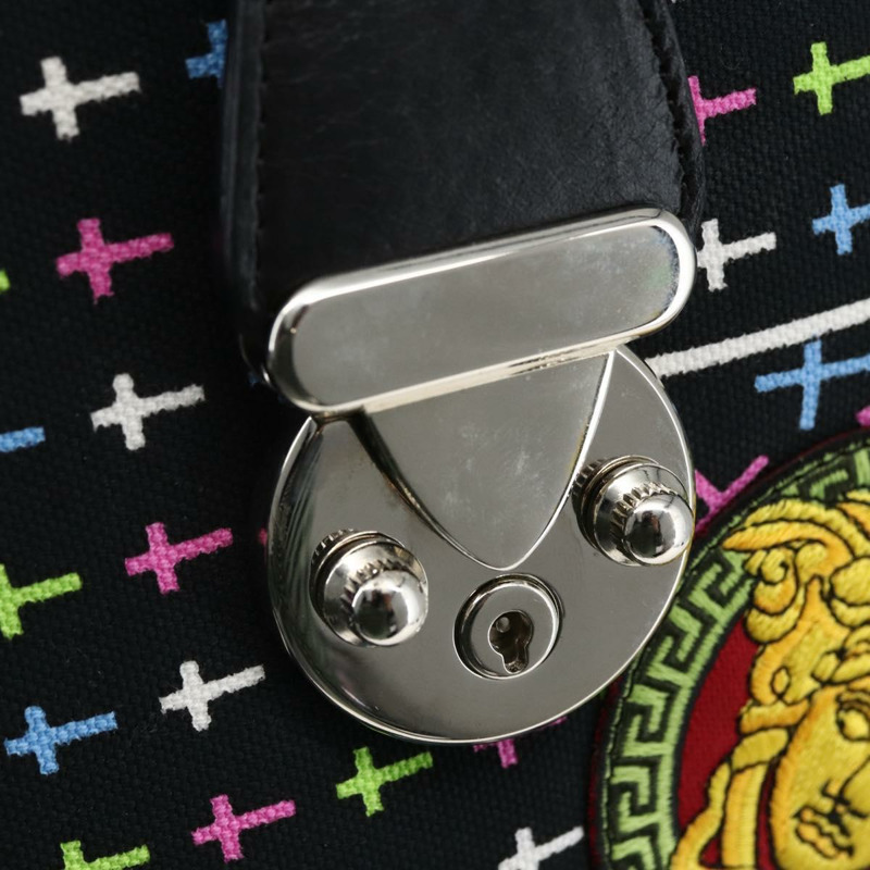 【日本直送】范思哲波士頓包 帆布 黑銀 正品 168358SAV-15