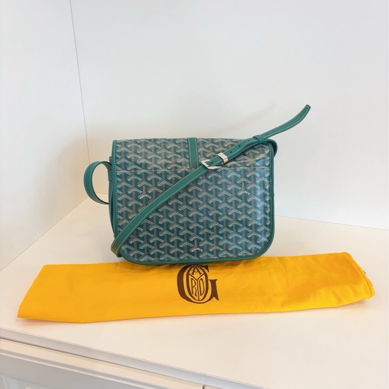 【99新🆕】Goyard Belvedere插扣郵差包 綠色老花中號  斜挎包-2