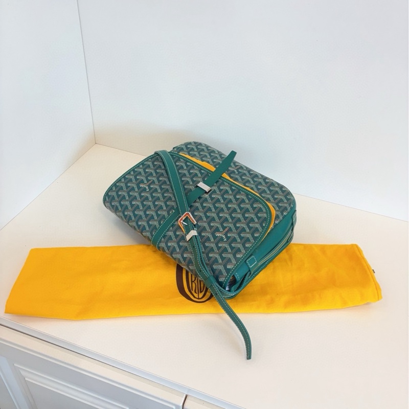 【99新🆕】Goyard Belvedere插扣郵差包 綠色老花中號  斜挎包-7