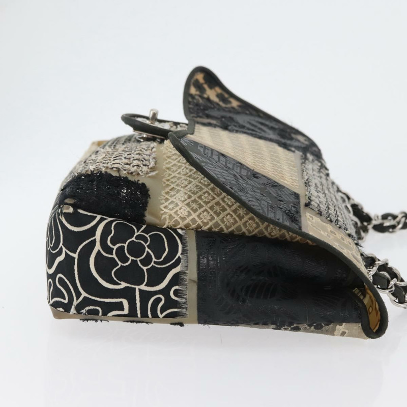 【日本直送】香奈兒 (CHANEL) Big Matelasse 30 鏈條拼接包，黑色橡膠材質，附 CC 標誌，正品編號 168039SAV-2