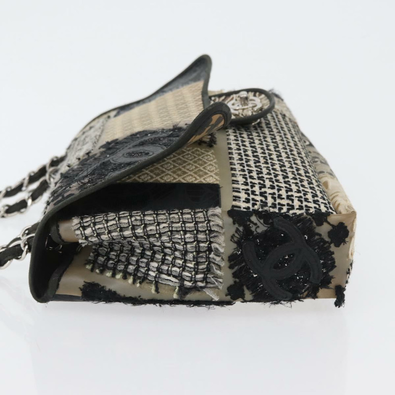 【日本直送】香奈兒 (CHANEL) Big Matelasse 30 鏈條拼接包，黑色橡膠材質，附 CC 標誌，正品編號 168039SAV-3