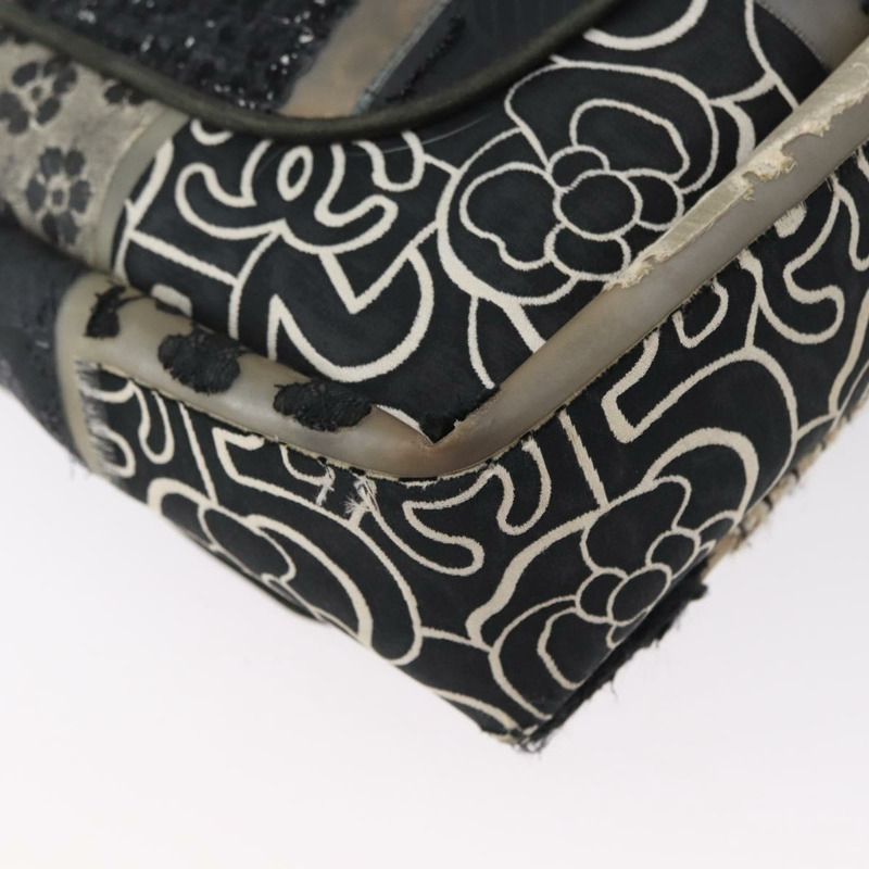 【日本直送】香奈兒 (CHANEL) Big Matelasse 30 鏈條拼接包，黑色橡膠材質，附 CC 標誌，正品編號 168039SAV-15