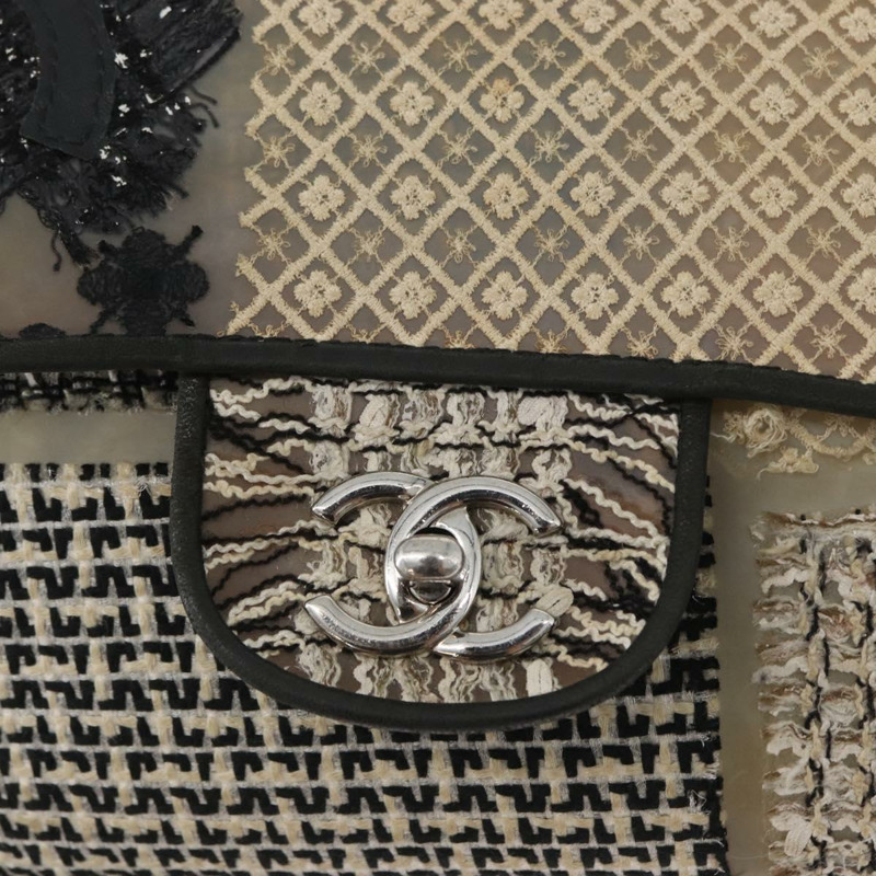 【日本直送】香奈兒 (CHANEL) Big Matelasse 30 鏈條拼接包，黑色橡膠材質，附 CC 標誌，正品編號 168039SAV-17