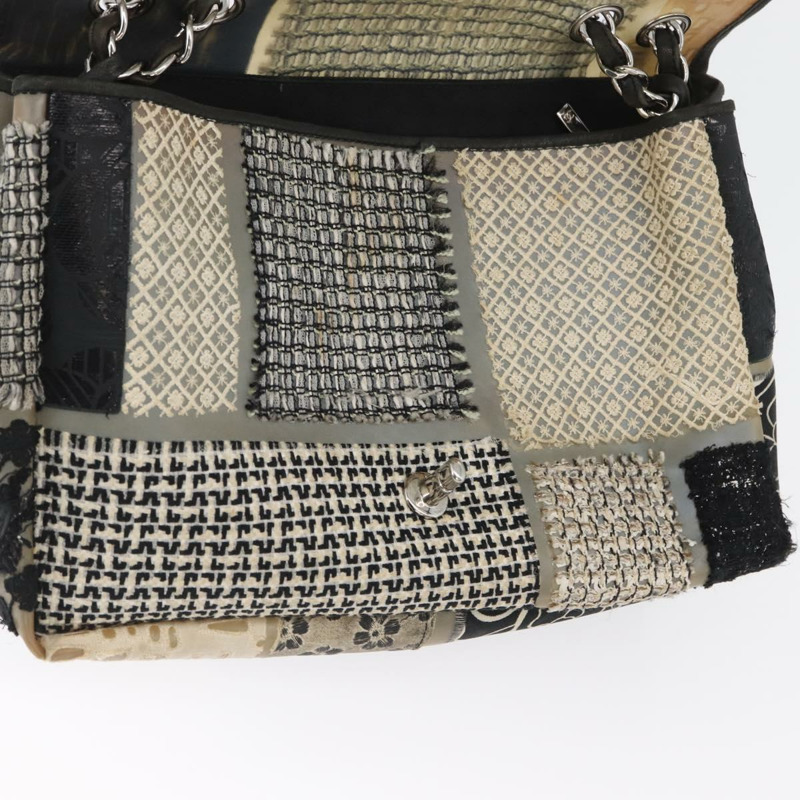 【日本直送】香奈兒 (CHANEL) Big Matelasse 30 鏈條拼接包，黑色橡膠材質，附 CC 標誌，正品編號 168039SAV-19