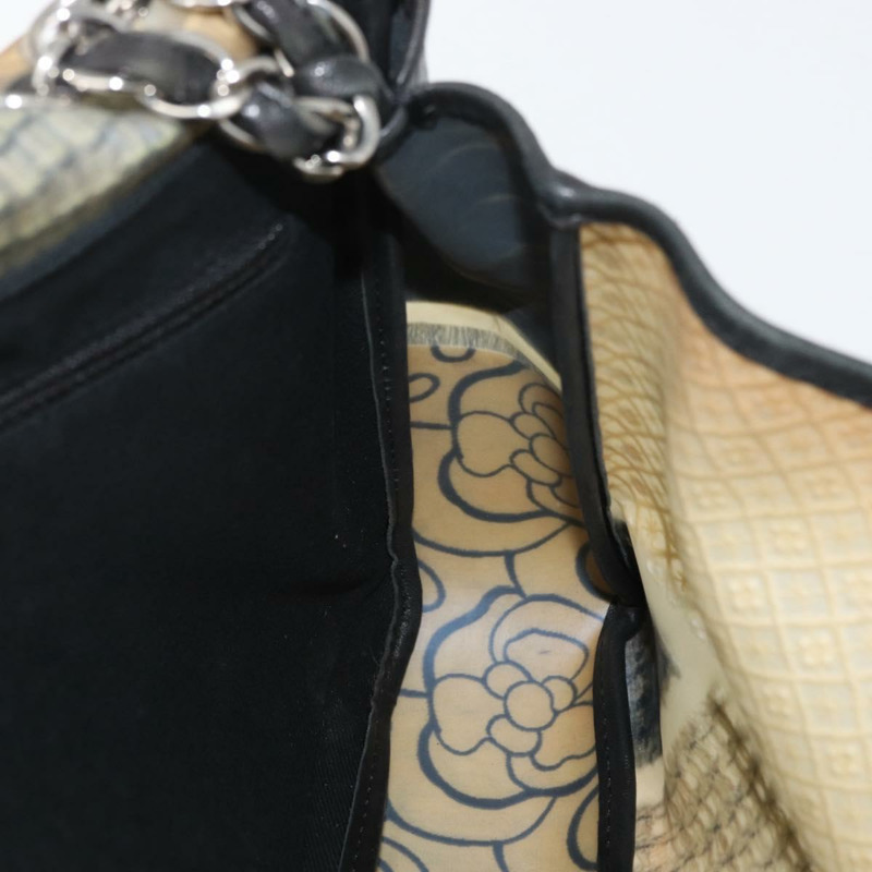 【日本直送】香奈兒 (CHANEL) Big Matelasse 30 鏈條拼接包，黑色橡膠材質，附 CC 標誌，正品編號 168039SAV-22