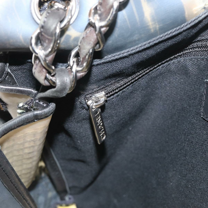 【日本直送】香奈兒 (CHANEL) Big Matelasse 30 鏈條拼接包，黑色橡膠材質，附 CC 標誌，正品編號 168039SAV-24