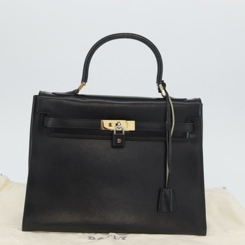 【日本直送】BALLY 手提包 皮革 黑色 金色 正品 BSZ172A-23