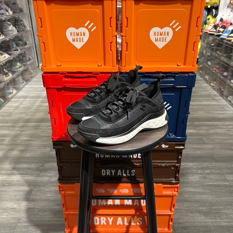 Chanel 香奈兒 黑色雙C運動鞋Eu37.5-0