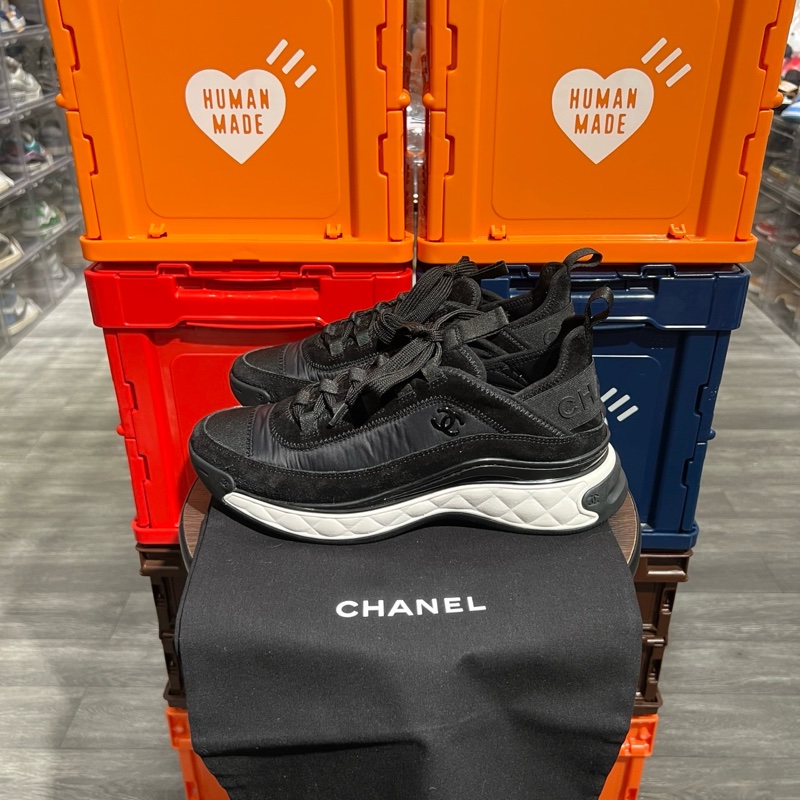 Chanel 香奈兒 黑色雙C運動鞋Eu37.5-8
