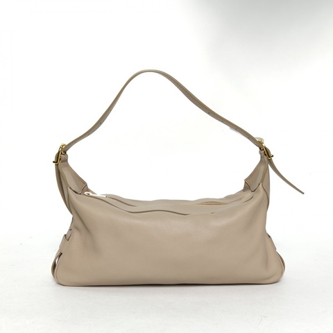CELINE Romy中號34灰色牛皮金扣肩背包