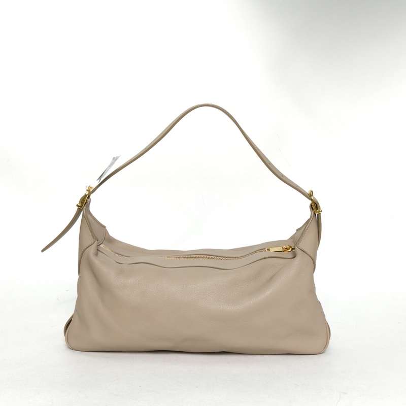 CELINE Romy中號34灰色牛皮金扣肩背包-2