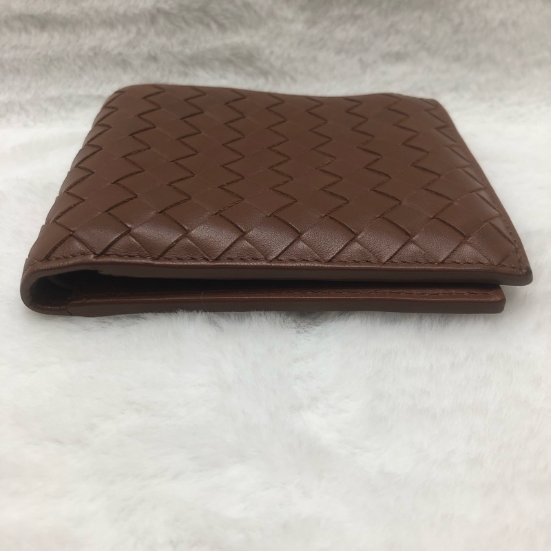 BV intrecciato啡色編織雙折銀包 XB984-9