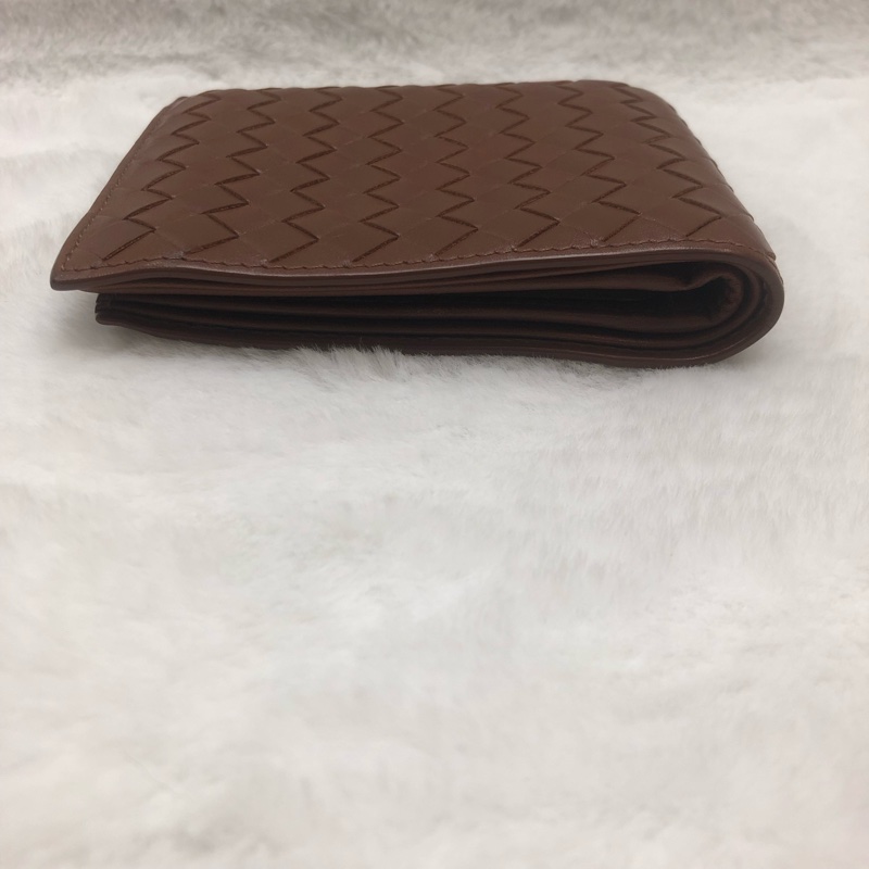 BV intrecciato啡色編織雙折銀包 XB984-10