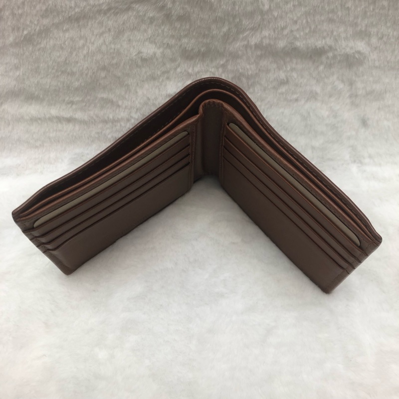 BV intrecciato啡色編織雙折銀包 XB984-14