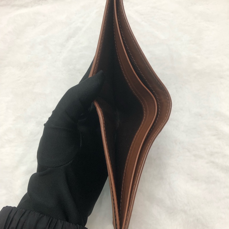 BV intrecciato啡色編織雙折銀包 XB984-16