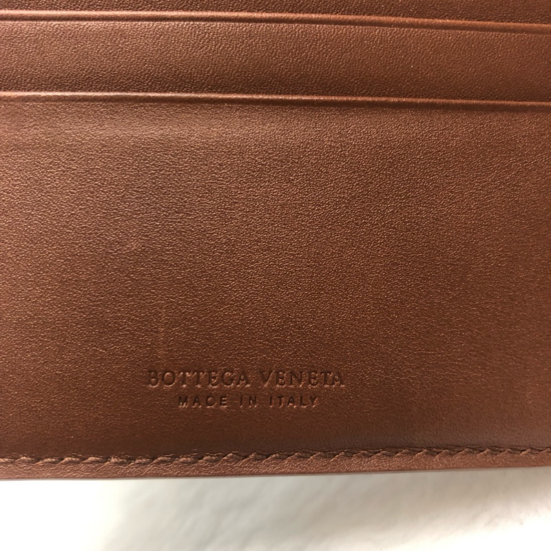 BV intrecciato啡色編織雙折銀包 XB984-22