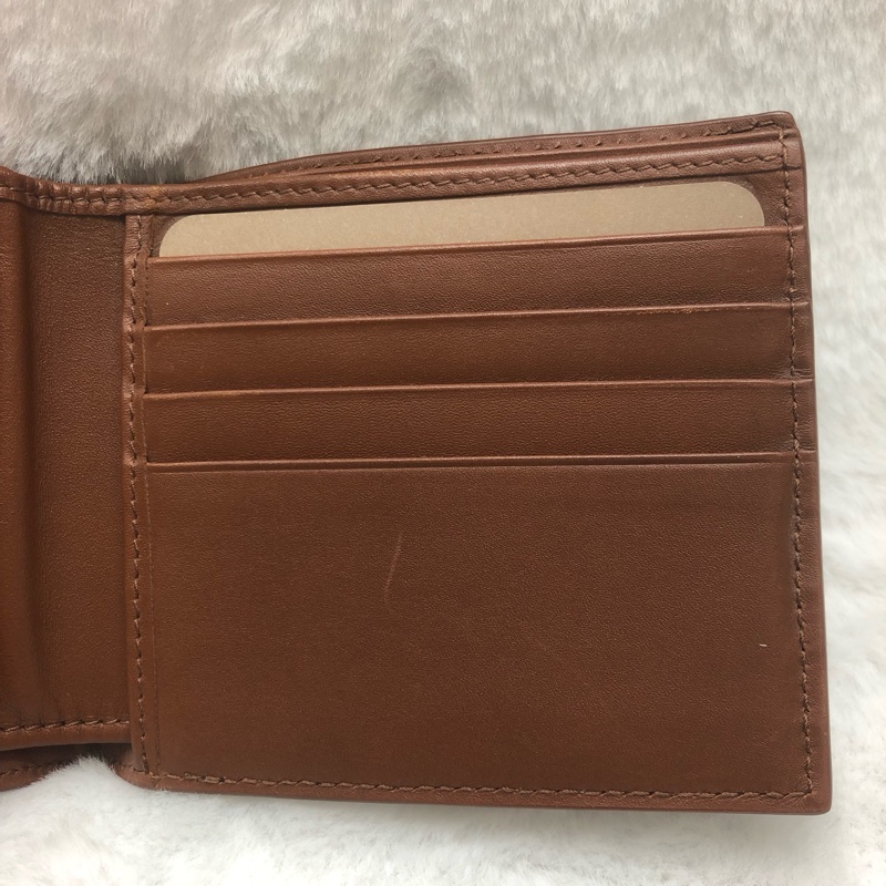 BV intrecciato啡色編織雙折銀包 XB984-25