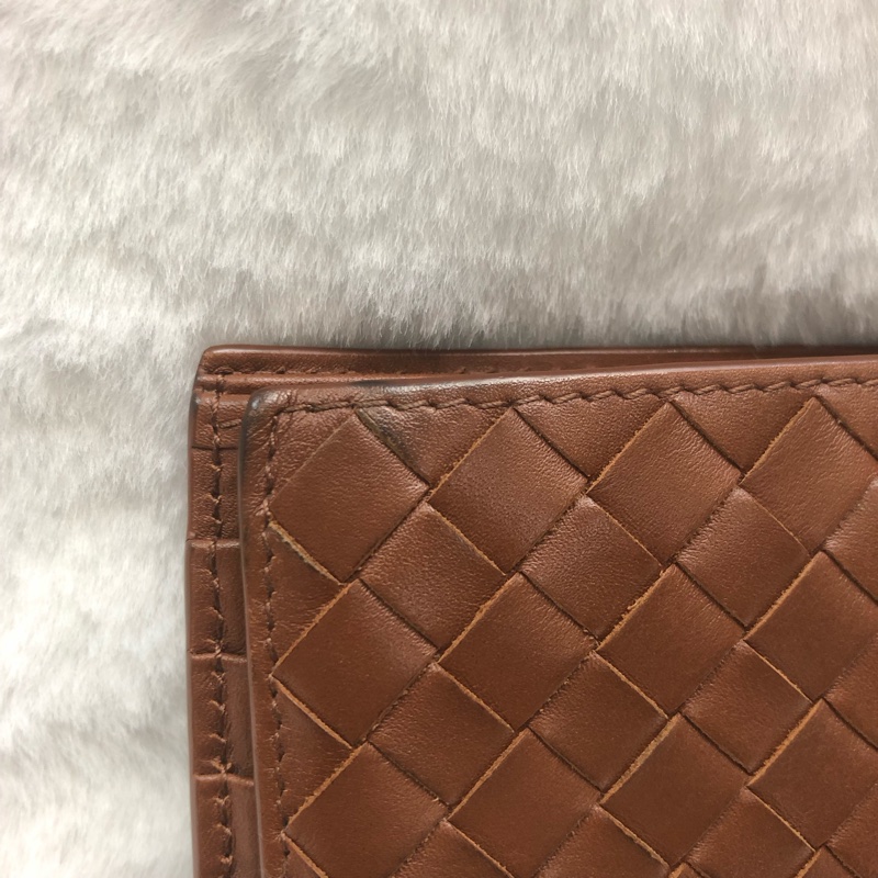 BV intrecciato啡色編織雙折銀包 XB984-28