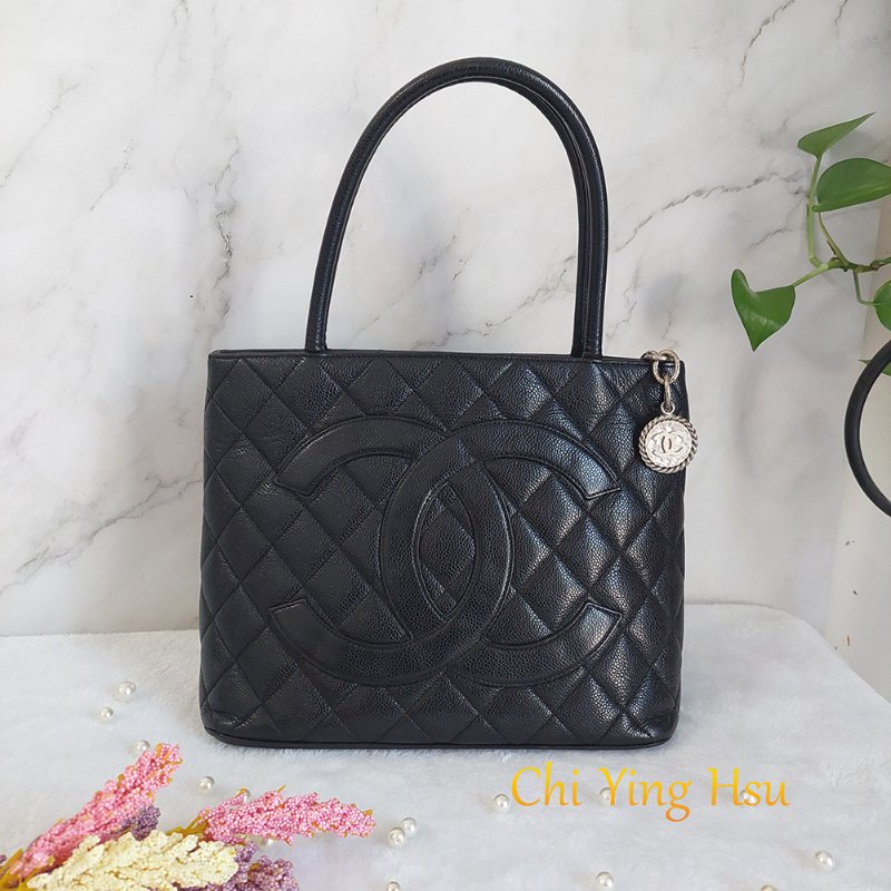 CHANEL 香奈兒 Vintage🎀現品實拍🎀絕版 希爾頓 (銀)金幣包 ~二手經典款-10