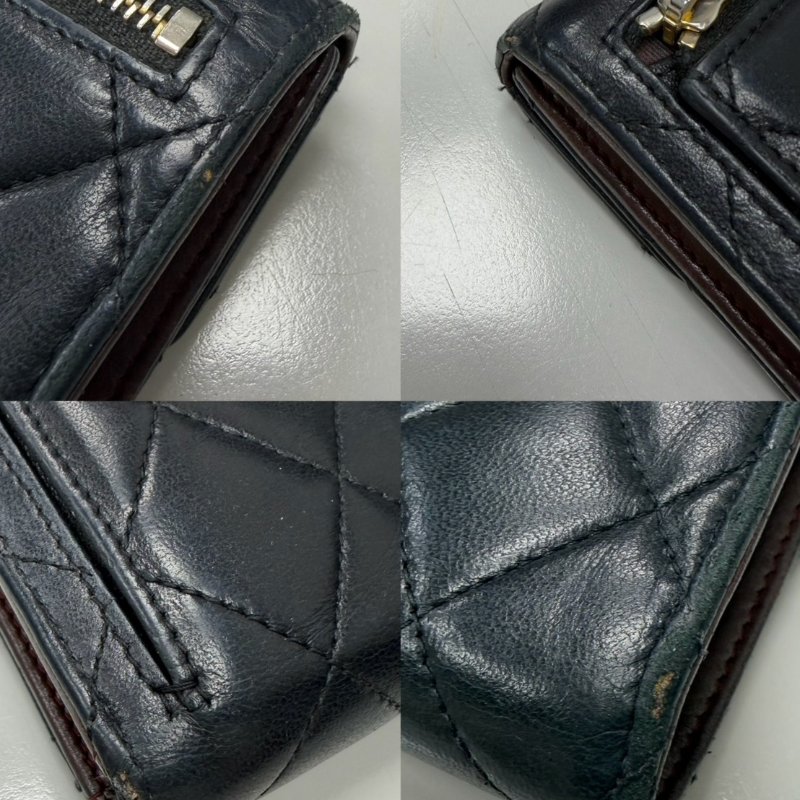 CHANEL經典口蓋短夾/羊皮/金釦/26開 附紙袋/紙盒/保卡/品牌說明小冊-7