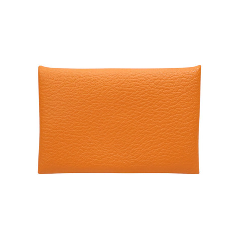 橘色 Mysore山羊皮 Calvi 卡夾 名片夾 C刻【HERMES 愛馬仕】 H044166CK