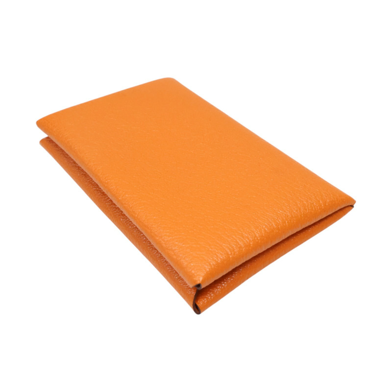 橘色 Mysore牛皮 Calvi 名片夾 C刻【HERMES 愛馬仕】 H044166CK-3