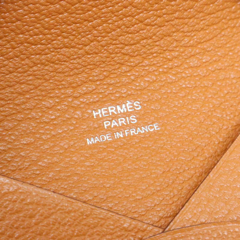 橘色 Mysore牛皮 Calvi 名片夾 C刻【HERMES 愛馬仕】 H044166CK-6
