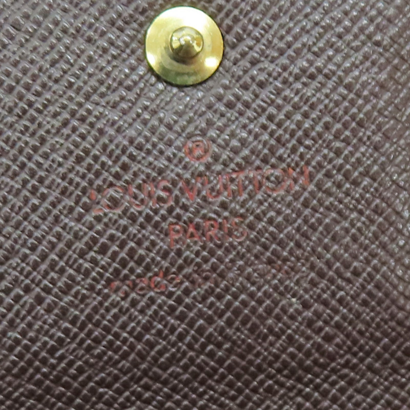 棕色 棋盤格帆布 Portefeuille International 扣式長夾【LOUIS VUITTON LV 路易威登】 N61217-8