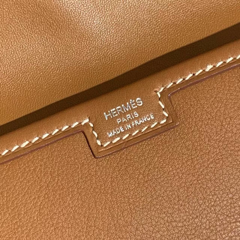 HERMES Jige Elan 29 手拿包金棕色X刻，尺寸：29x15，沒有附件，成色如圖，邊角輕微磨損-8